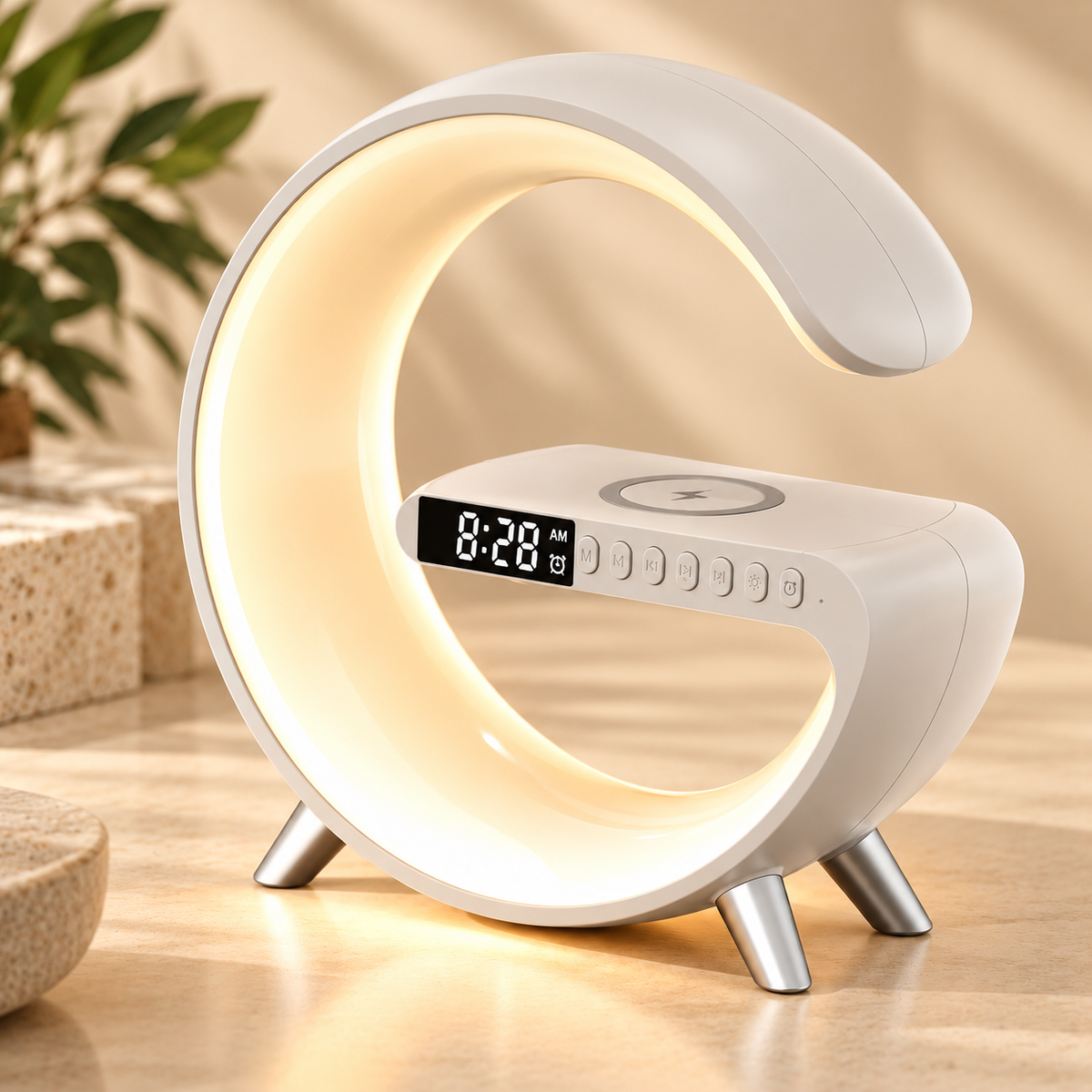 SmartGlow 4-in-1 Bedside Lamp
