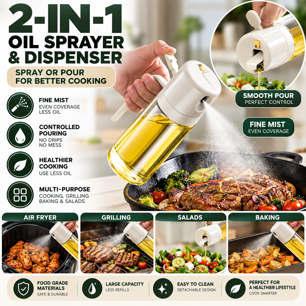 2-in-1 Oil Sprayer & Dispenser